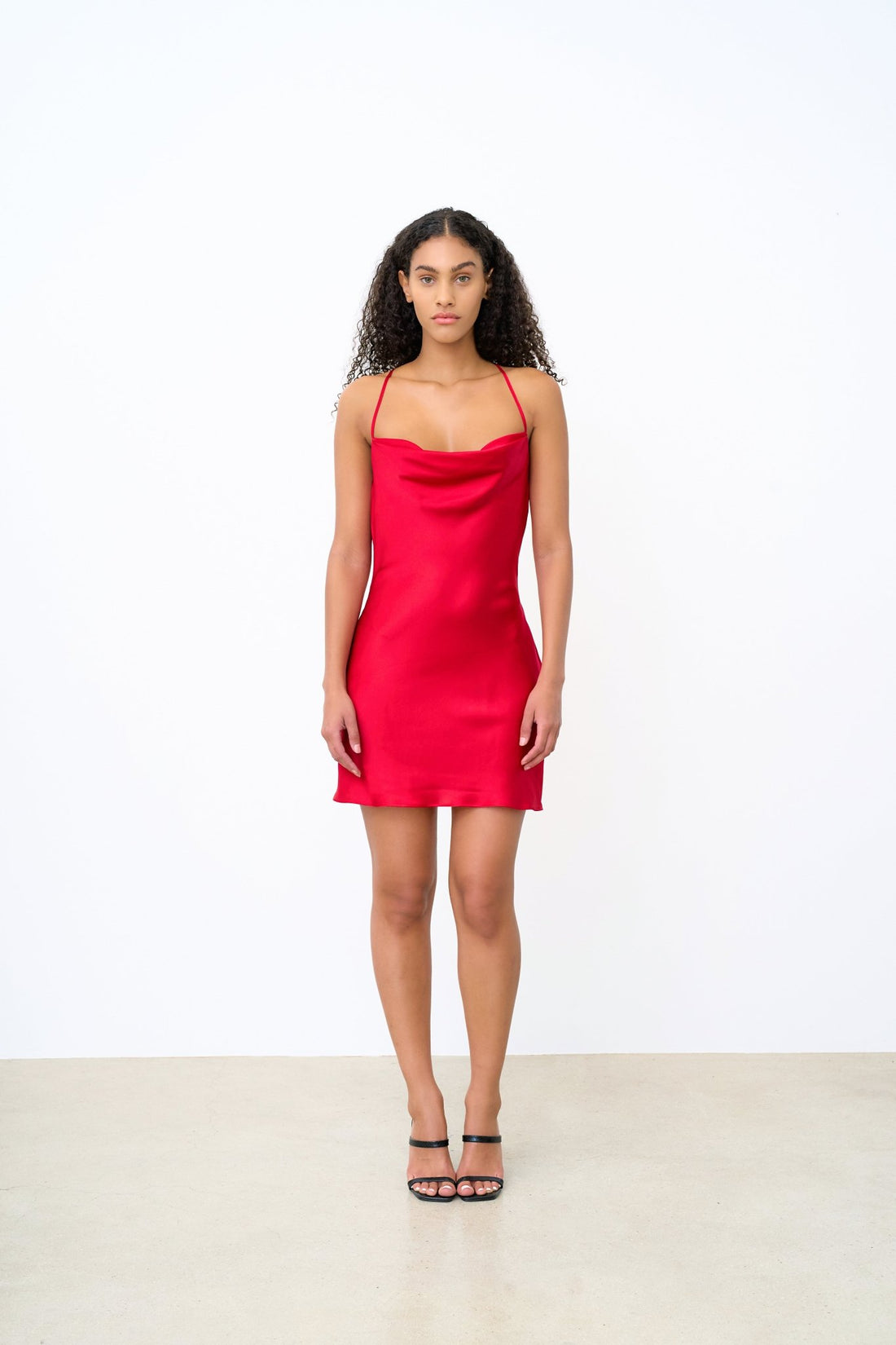 Cowl Neck Mini Dress - Jasmine Elaine