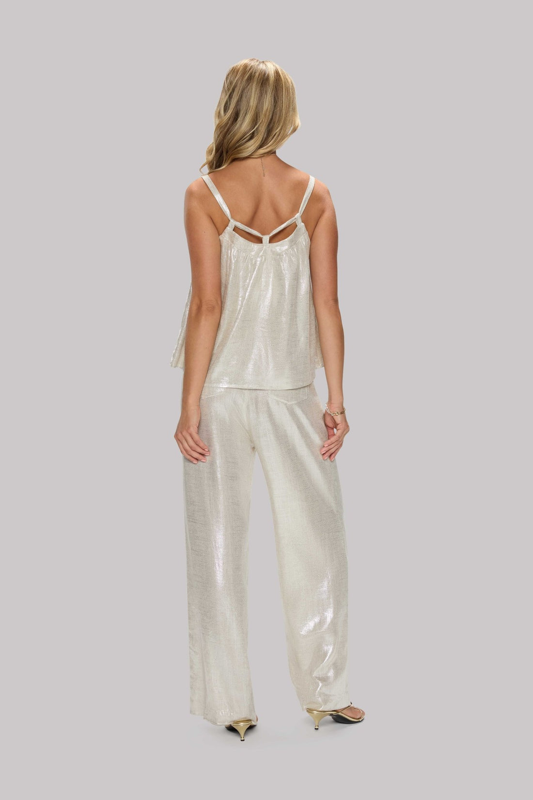 Metallic Linen Top - Jasmine Elaine
